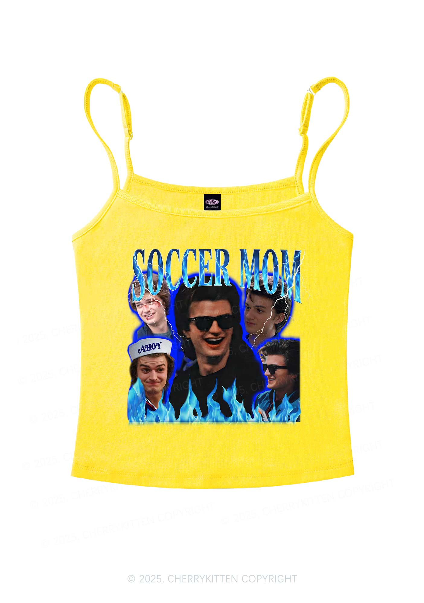 Blue Soccer Mom Y2K Spaghetti Strap Cami Cherrykitten