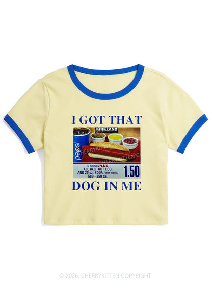 I Got That Hot Dog In Me Y2K Ringer Tee Cherrykitten