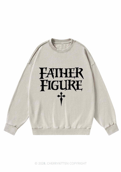 Halloween Father Figure Y2K Washed Sweatshirts Cherrykitten
