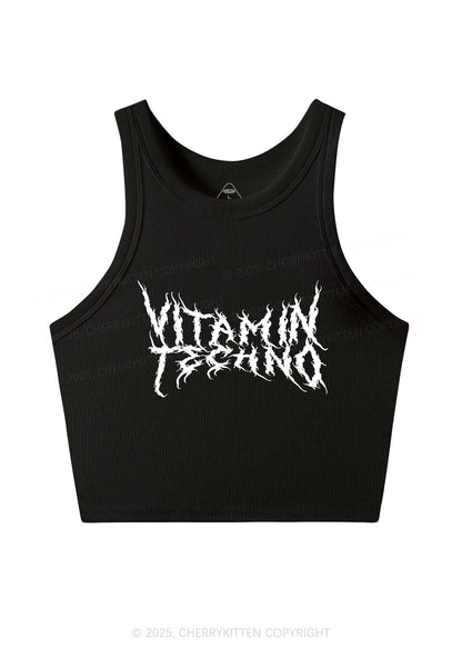 Vitamin Techno Y2K Crop Tank Top Cherrykitten
