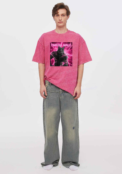 Omega Male Y2K Shirts Washed Tee Cherrykitten