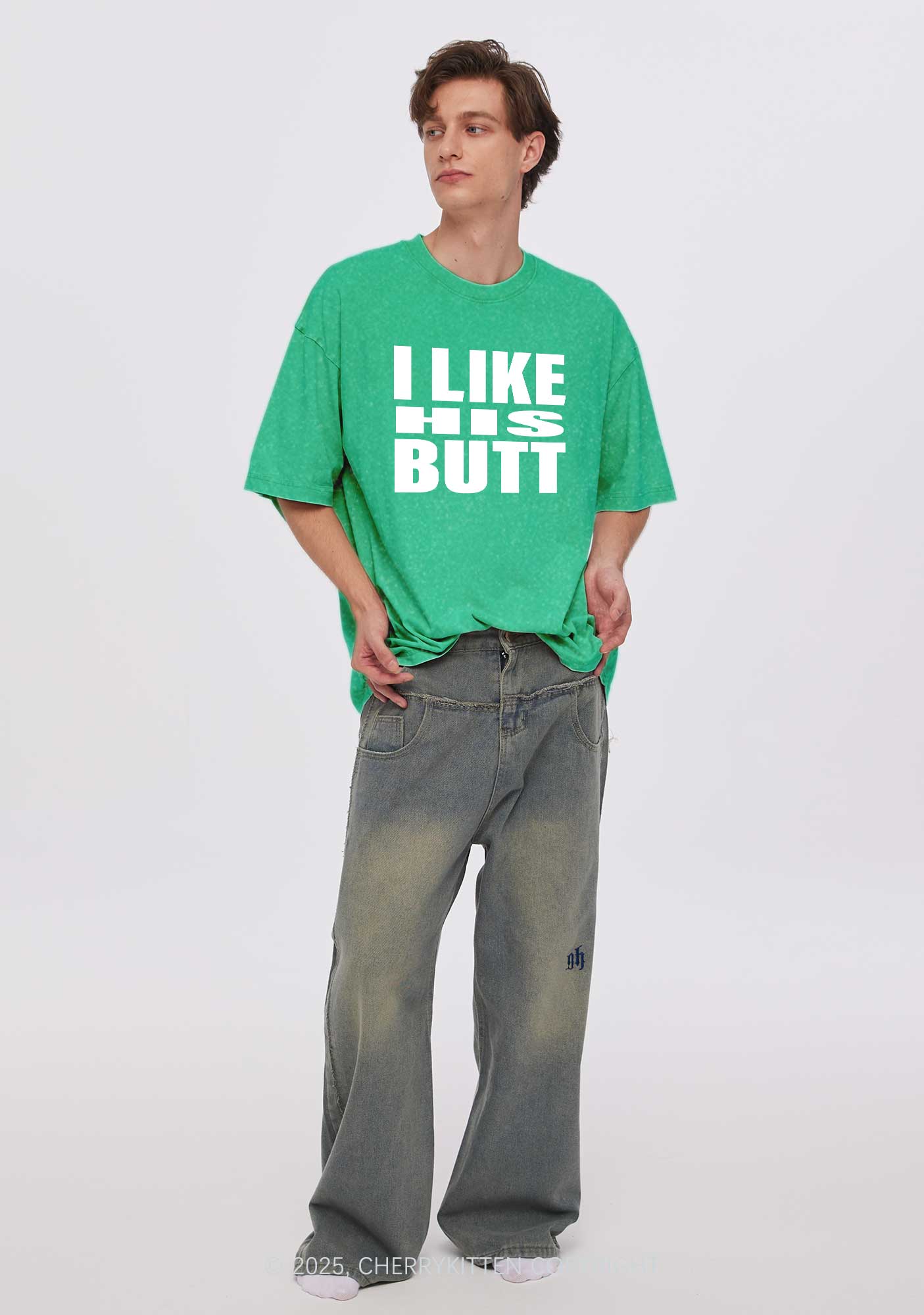 I Like His Beard Y2K Valentine's Day Couple Shirt Cherrykitten