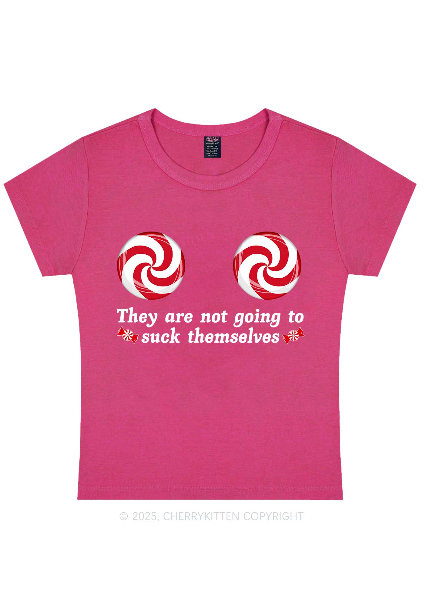 Christmas Suxk Themselves Y2K Baby Tee Cherrykitten