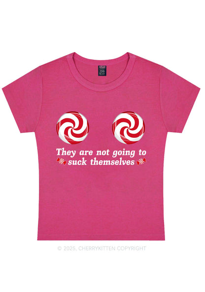 Christmas Suxk Themselves Y2K Baby Tee Cherrykitten