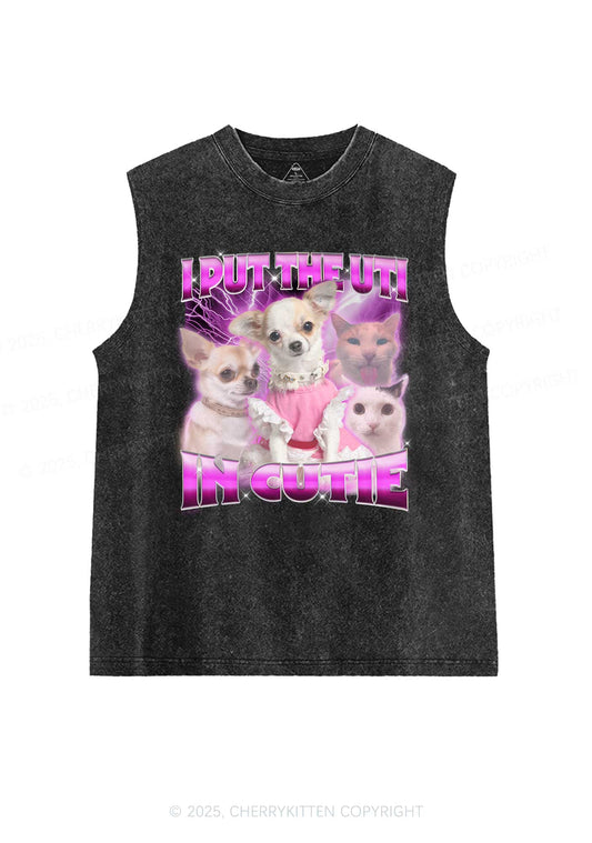Put UTI In Cutie Y2K Washed Muscle Tank Cherrykitten