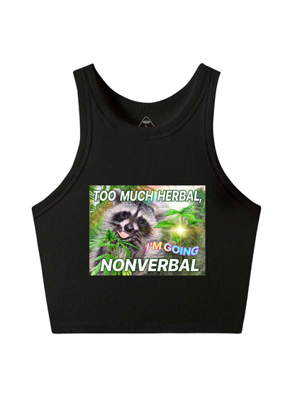 Im Going Nonverbal Y2K Crop Tank Top Cherrykitten