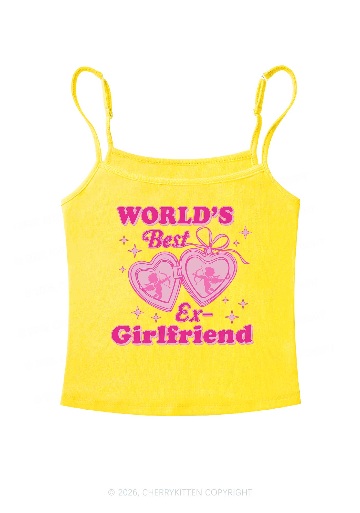 Worlds Best Ex GF Valentine's Day Y2K Spaghetti Strap Cami Cherrykitten