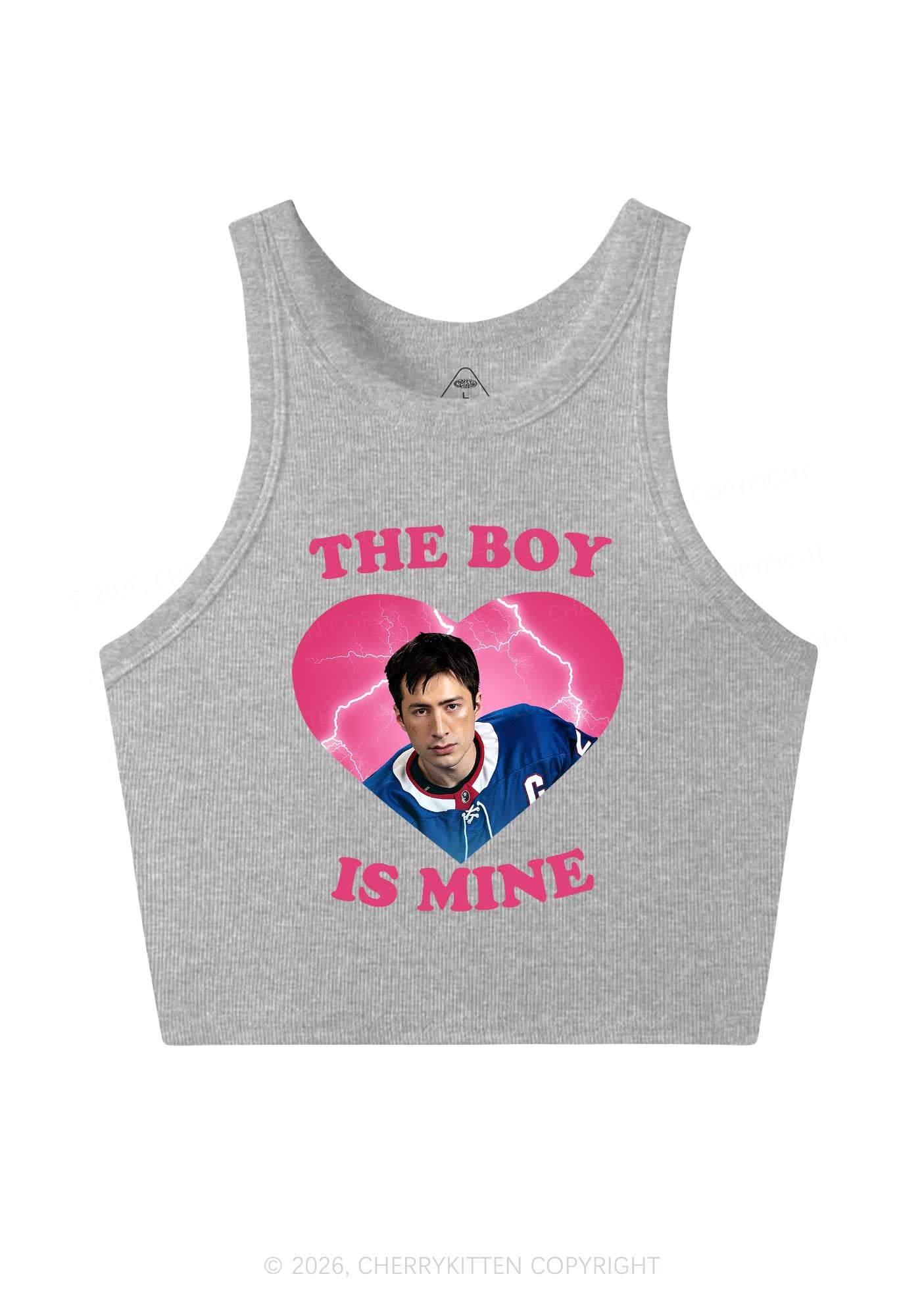 The Boy Is Mine HR Y2K Crop Tank Top Cherrykitten