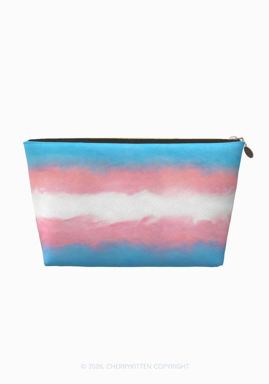 Transgender Flag Pride Y2K Makeup Bag Cherrykitten