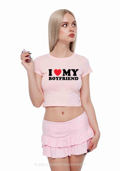 I Love GF BF Y2K Valentine's Day Baby Tee Cherrykitten