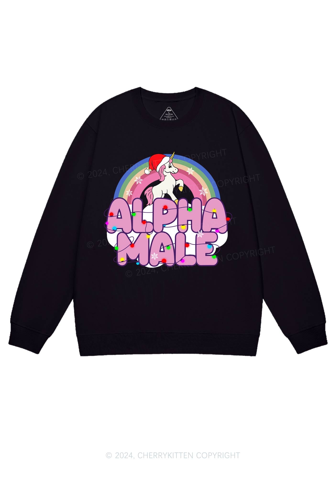 Christmas Alpha Male Y2K Sweatshirt Cherrykitten