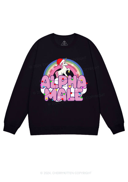 Christmas Alpha Male Y2K Sweatshirt Cherrykitten