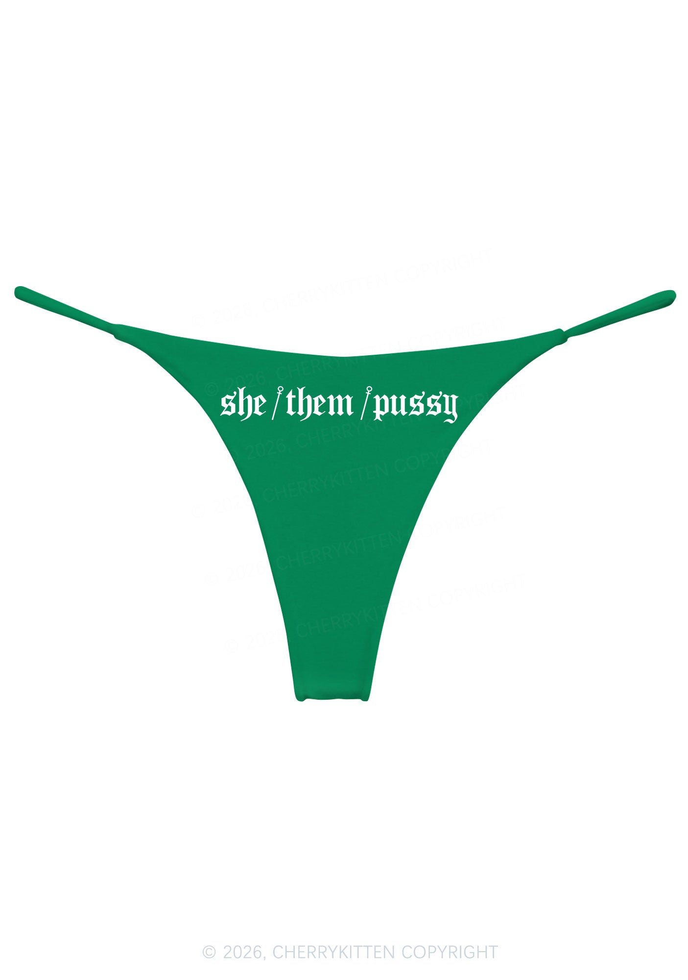 She Them Puxxy Pride Y2K Bikini String Thong Cherrykitten
