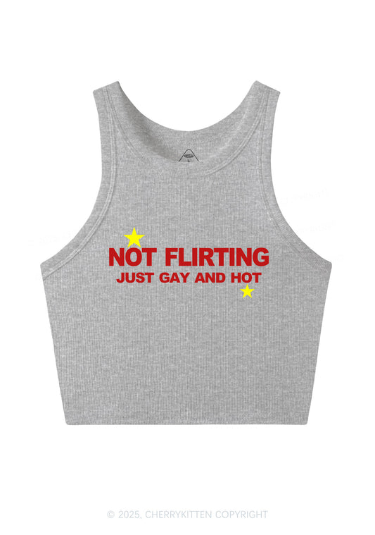 Not Flirting Y2K Crop Tank Top Cherrykitten