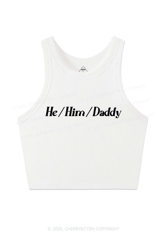 He Him Daddy Pride Y2K Crop Tank Top Cherrykitten