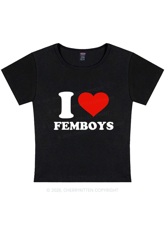I Love Femboys Pride Y2K Baby Tee Cherrykitten