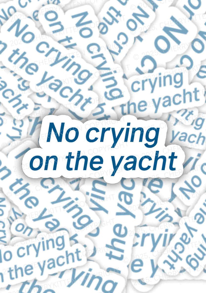 No Crying On Yacht 1Pc Y2K Sticker Cherrykitten