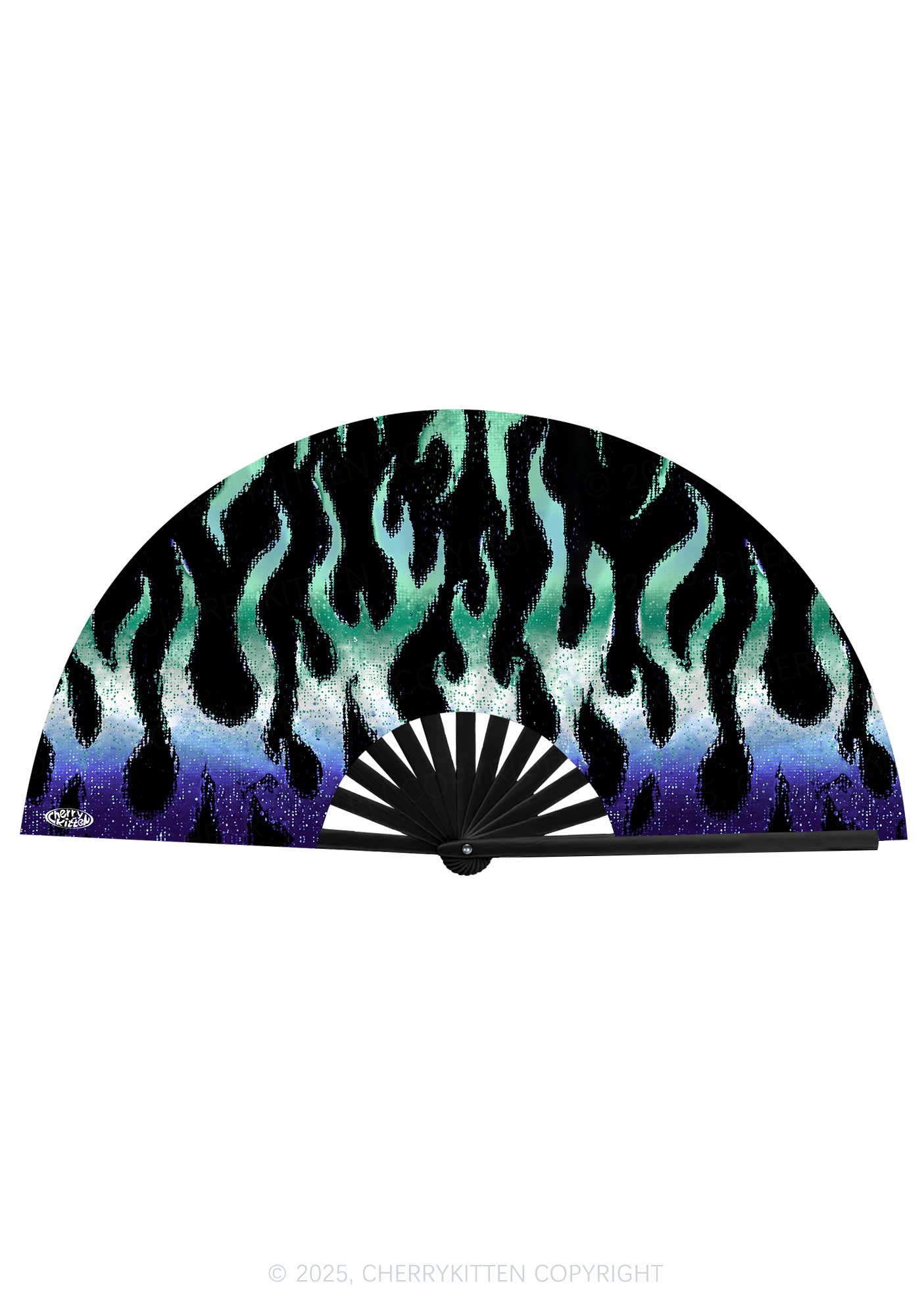Gay Flame Pride Y2K Rave Hand Fan Cherrykitten