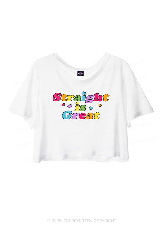 Straight Is Great Pride Y2K Sheer Crop Tee Cherrykitten