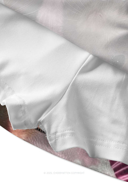 Crowned Rats Valentine's Day Y2K Print Mini Skirt Cherrykitten