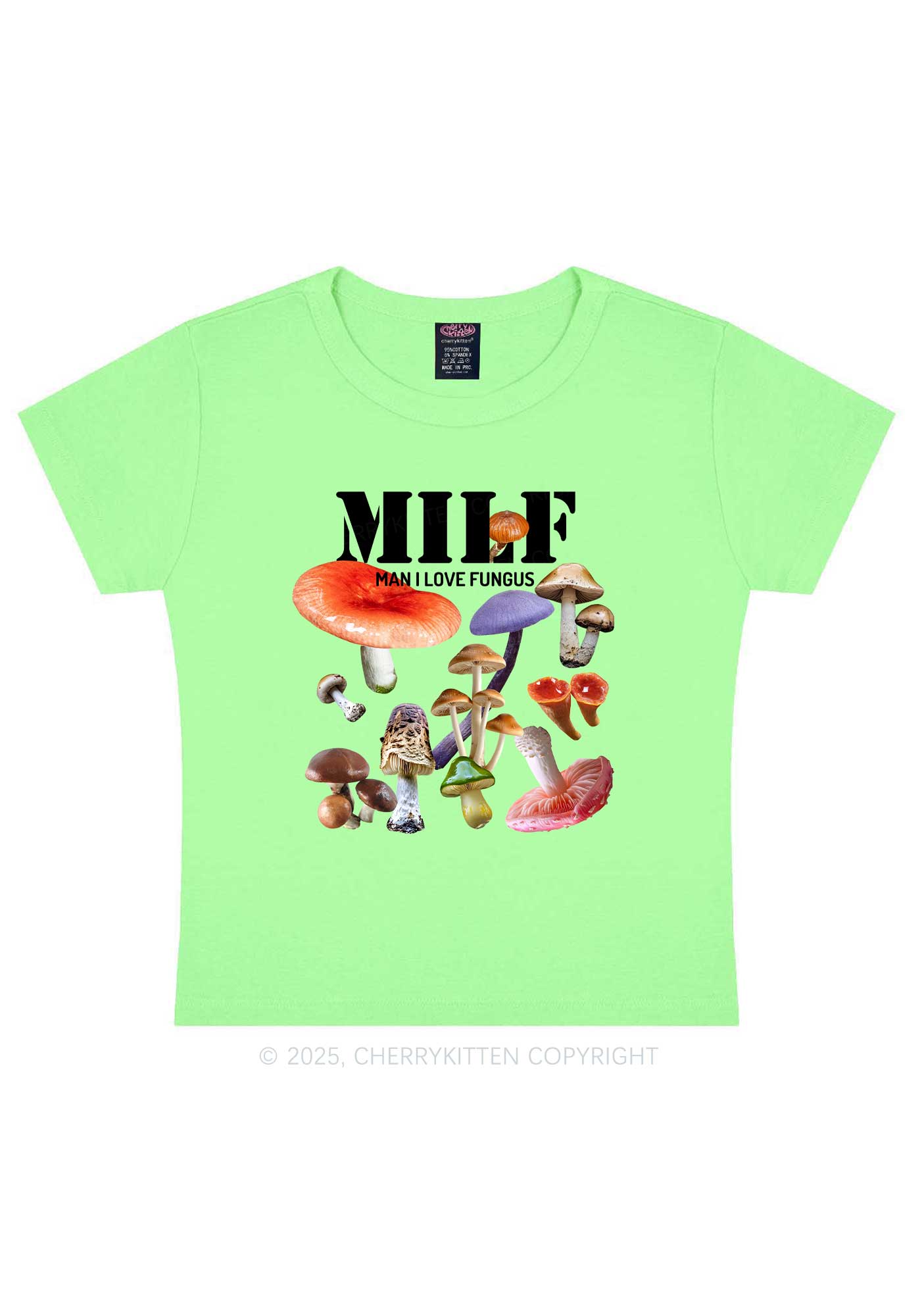Man I Love Fungus Y2K Baby Tee Cherrykitten