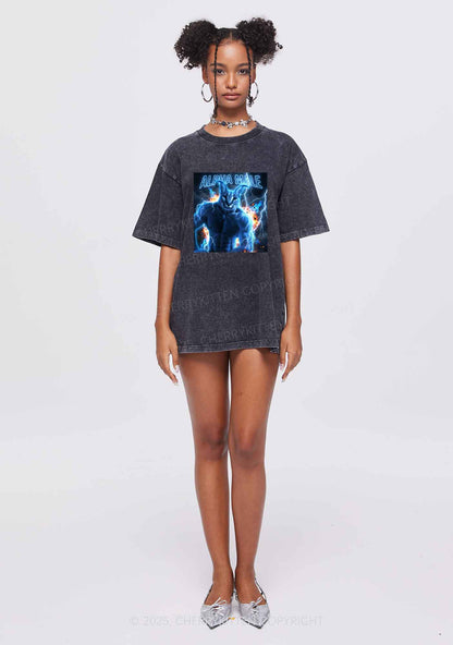 Alpha Male Floppa Y2K Shirts Washed Tee Cherrykitten