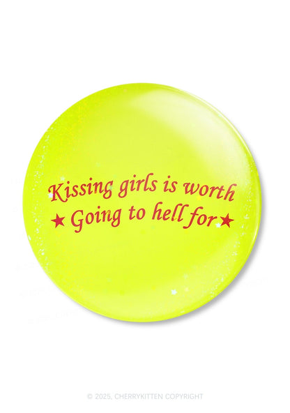 Kissing Girls is Worth Pride 1Pc Y2K Pin Badge Cherrykitten