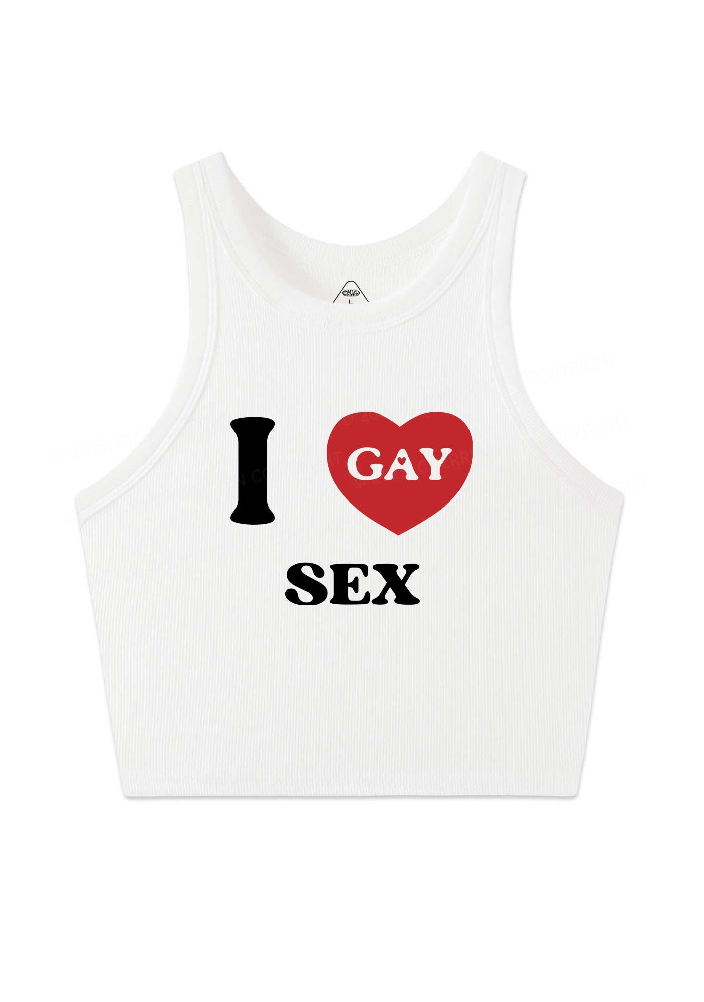 I Love Sx Gay Pride Y2K Crop Tank Top Cherrykitten