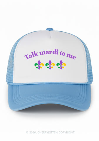 Talk Mardi To Me Y2K Colorblock Trucker Hat Cherrykitten