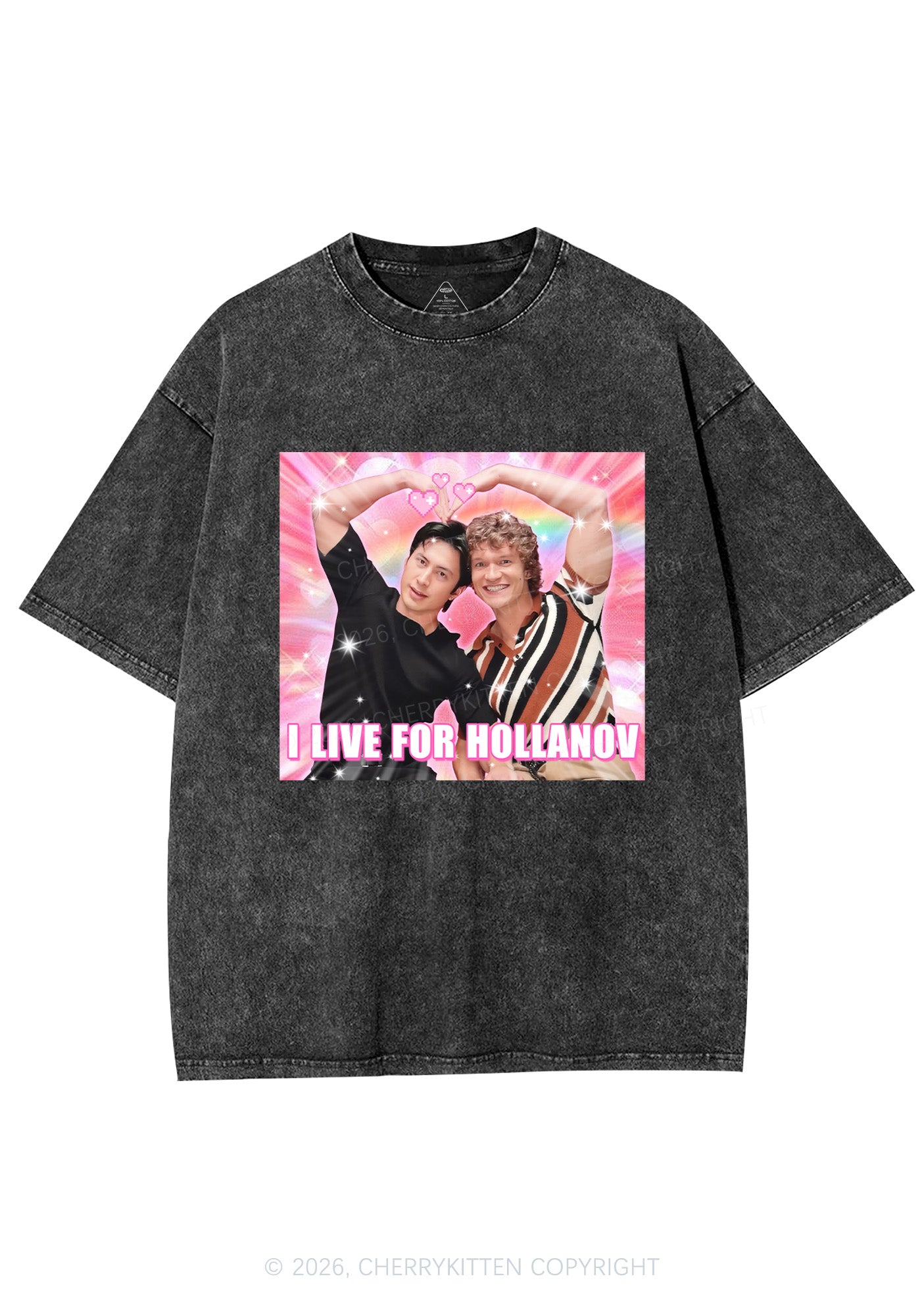 I Live For Hockey Duo HR Y2K Shirts Washed Tee Cherrykitten