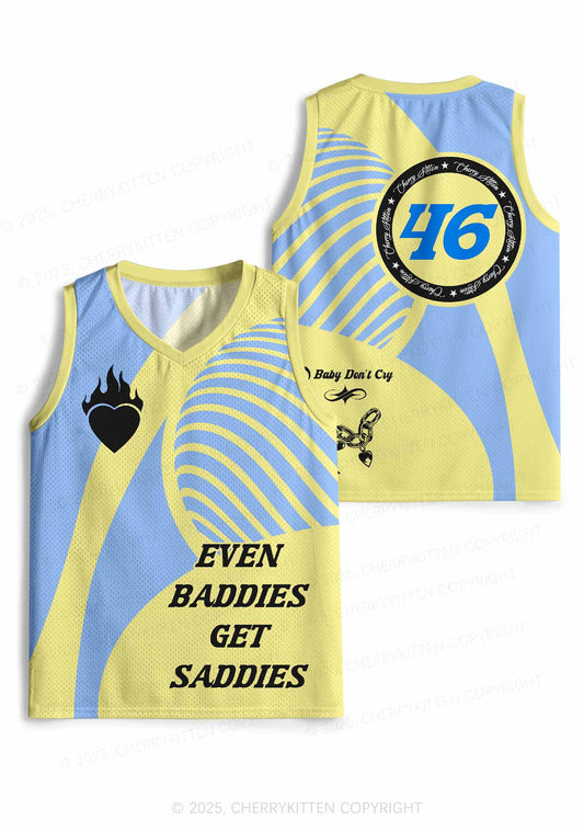 Custom Baddies Get Saddies Y2K Sport Jersey Tank Cherrykitten