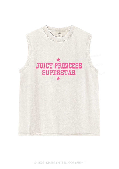 Juicy Princess Superstar Y2K Washed Muscle Tank Cherrykitten