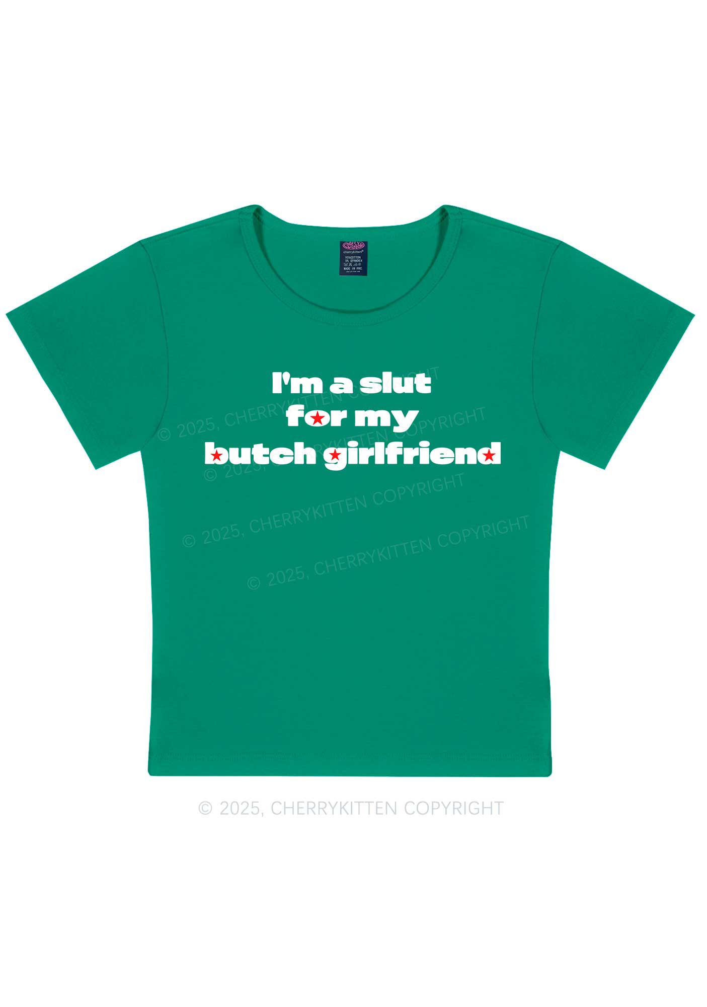Slxt For Butch Girlfriend Pride Y2K Baby Tee Cherrykitten
