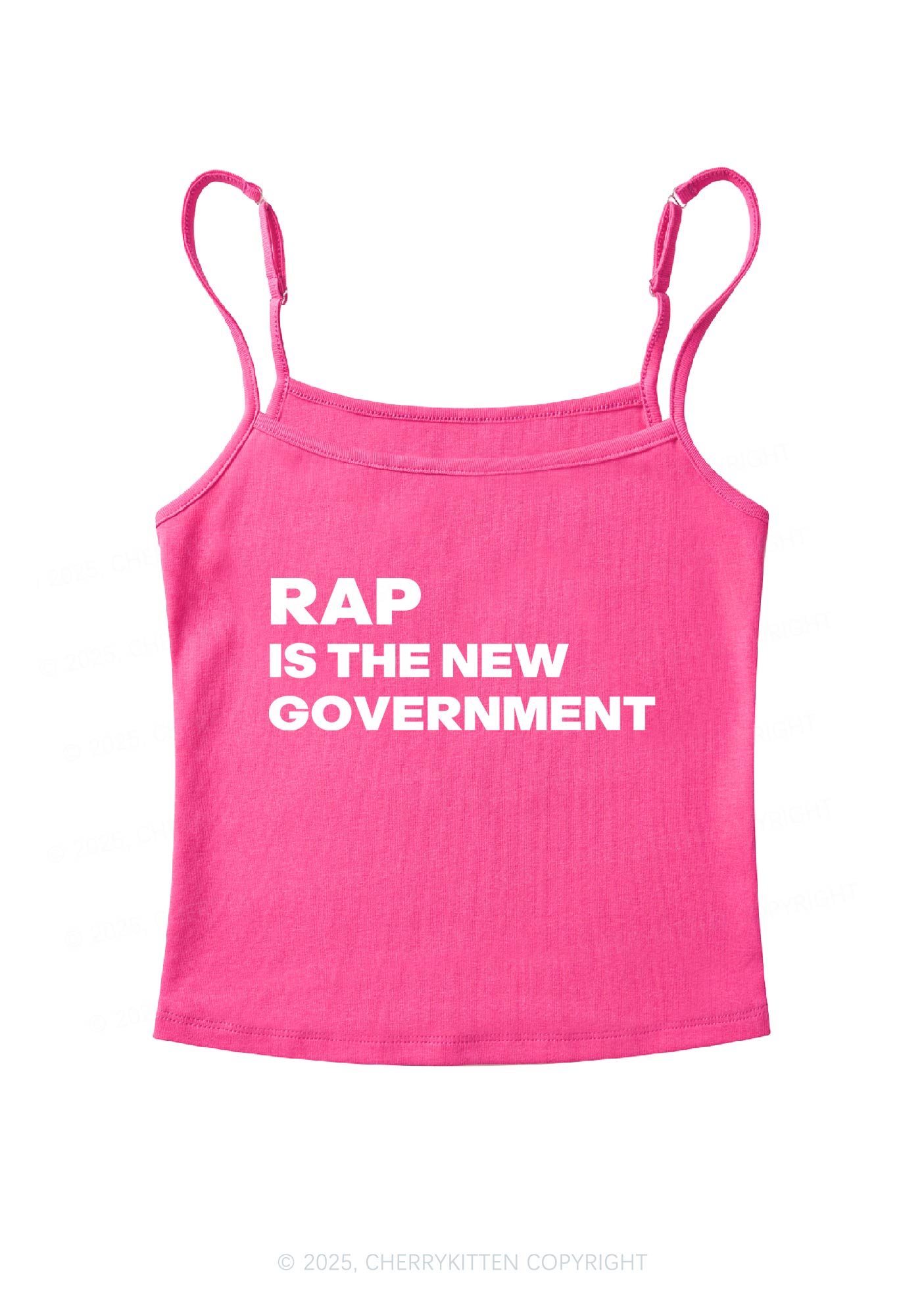 Rap Government Y2K Spaghetti Strap Cami Cherrykitten