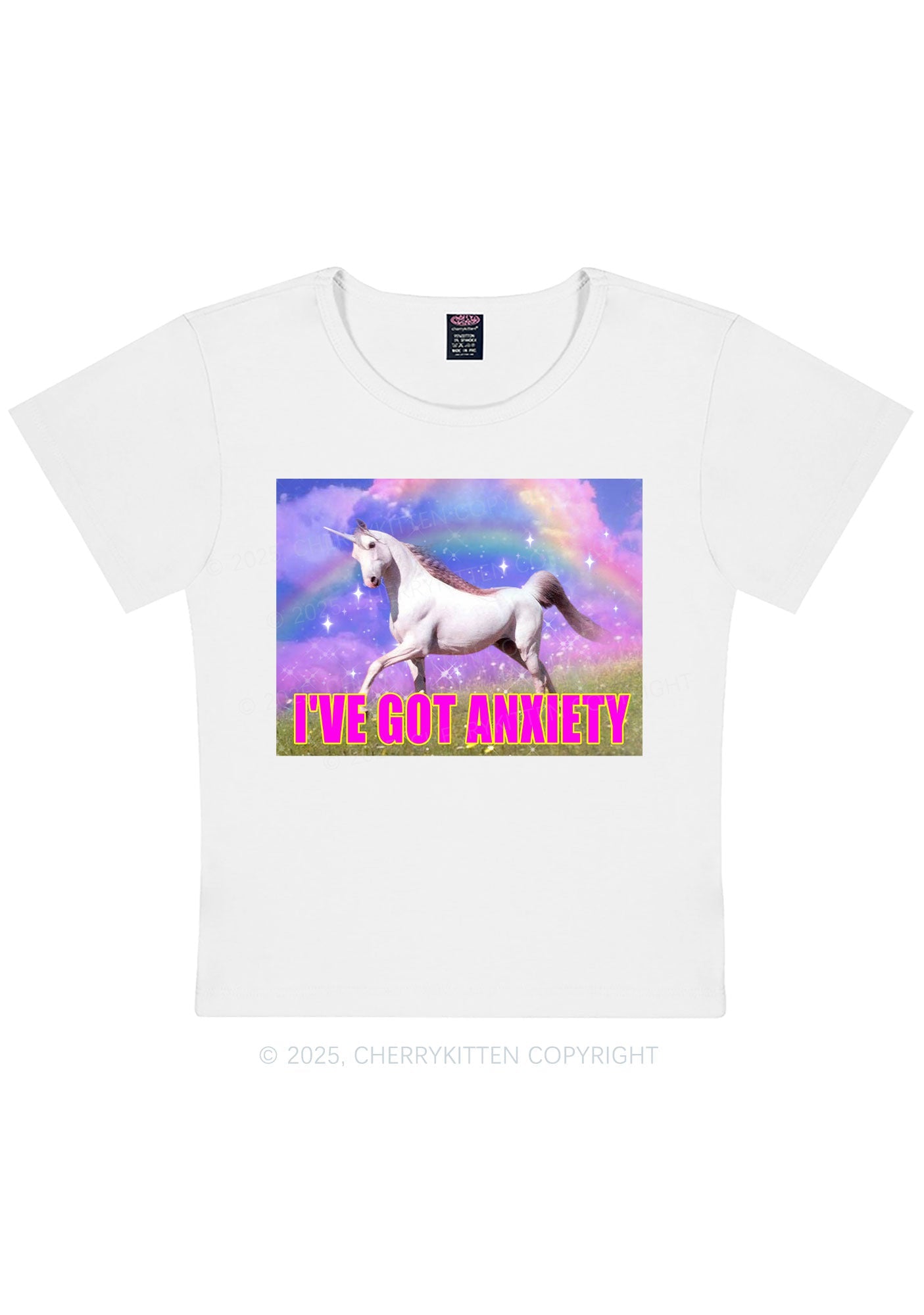 I've Got Anxiety Y2K Baby Tee Cherrykitten
