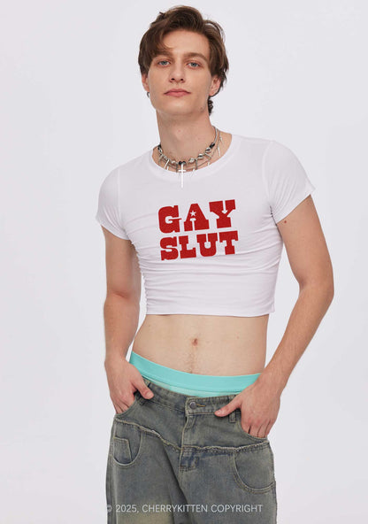Gay Slxt Pride Y2K Baby Tee Cherrykitten