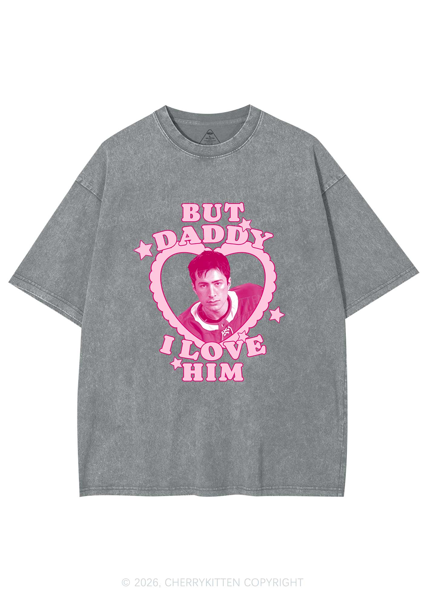 But Daddy I Love HW Y2K Shirts Washed Tee Cherrykitten