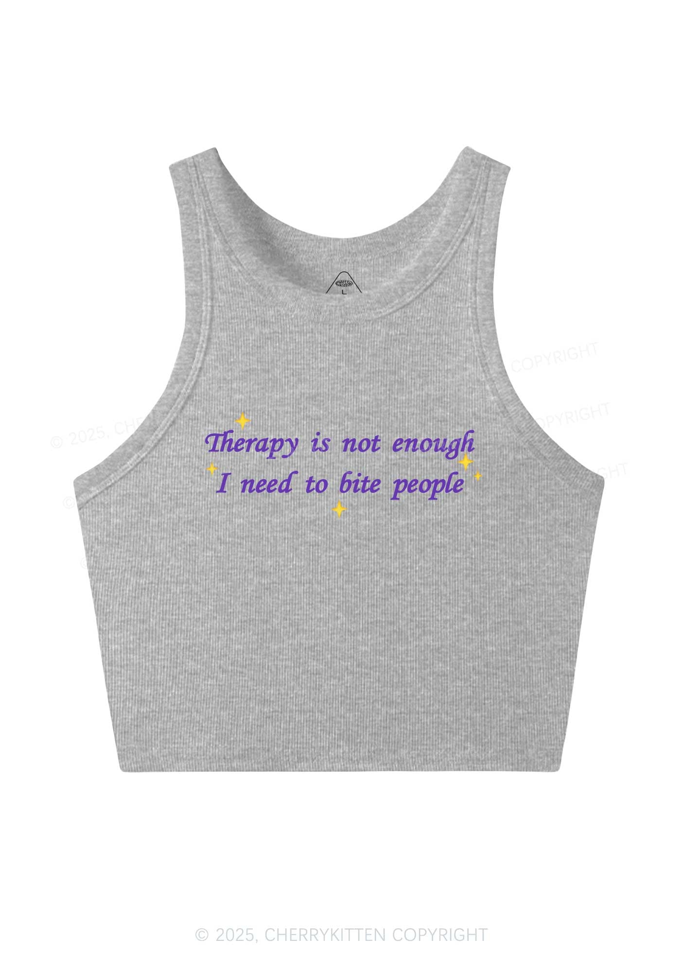Therapy Not Enough Y2K Crop Tank Top Cherrykitten