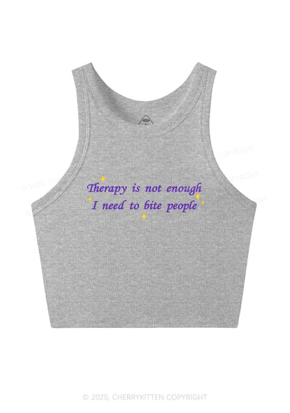 Therapy Not Enough Y2K Crop Tank Top Cherrykitten