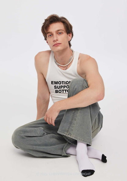 Emotional Support Bottom Pride Y2K Crop Tank Top Cherrykitten