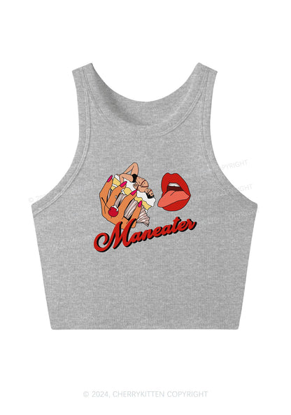 Maneater Mouth Y2K Crop Tank Top Cherrykitten