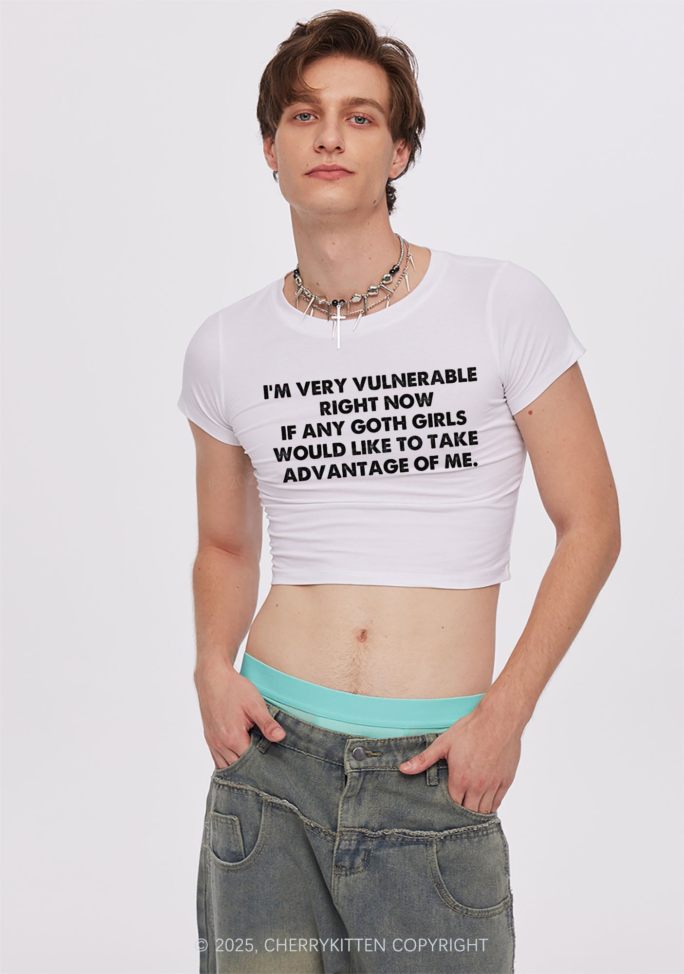 Im Vulnerable Y2K Baby Tee Cherrykitten