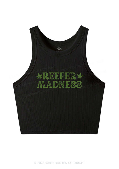 Green Madness Y2K Crop Tank Top Cherrykitten