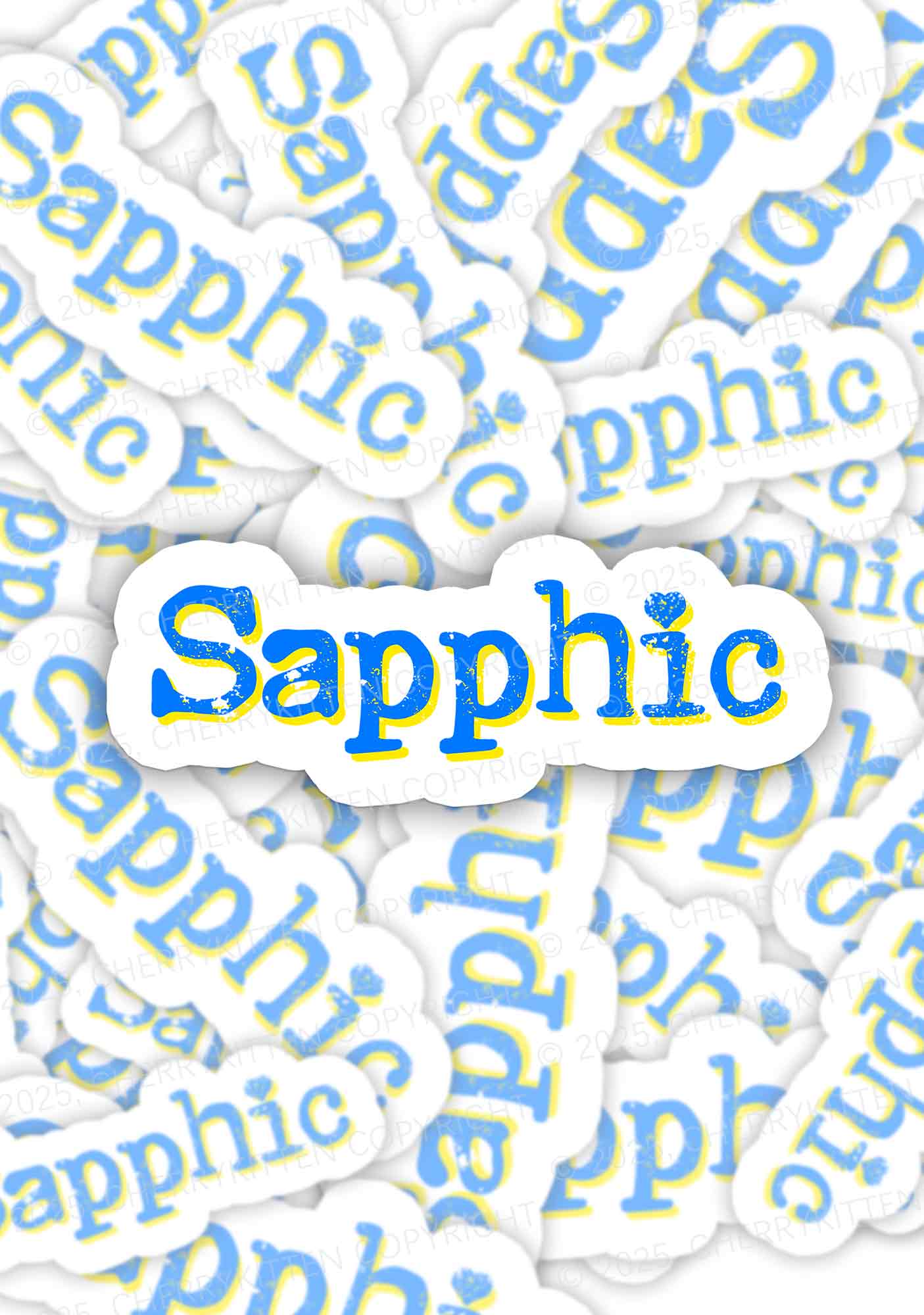 Sapphic Pride 1Pc Y2K Sticker Cherrykitten