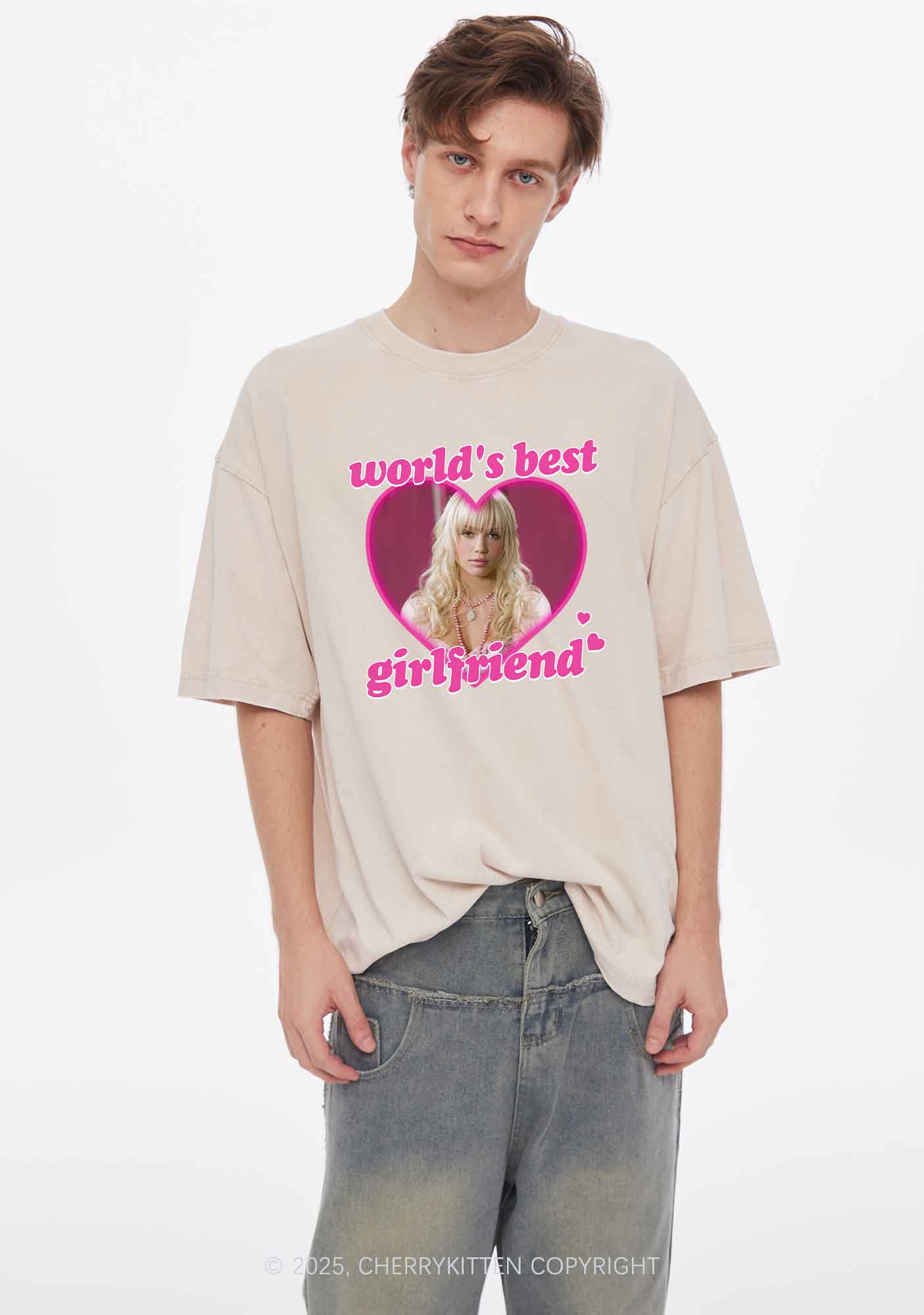 Custom Worlds Best BF GF Y2K Valentine's Day Couple Shirt Cherrykitten