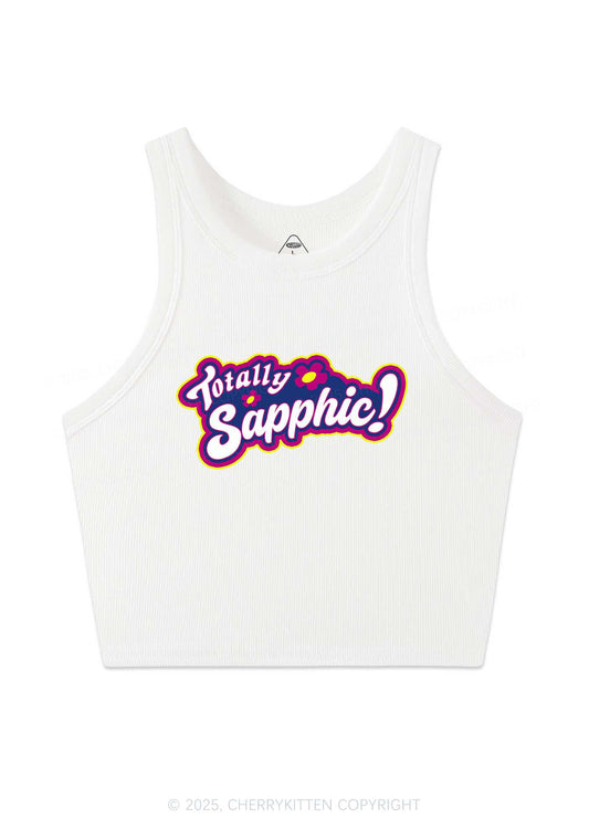 Totally Sapphic Pride Y2K Crop Tank Top Cherrykitten