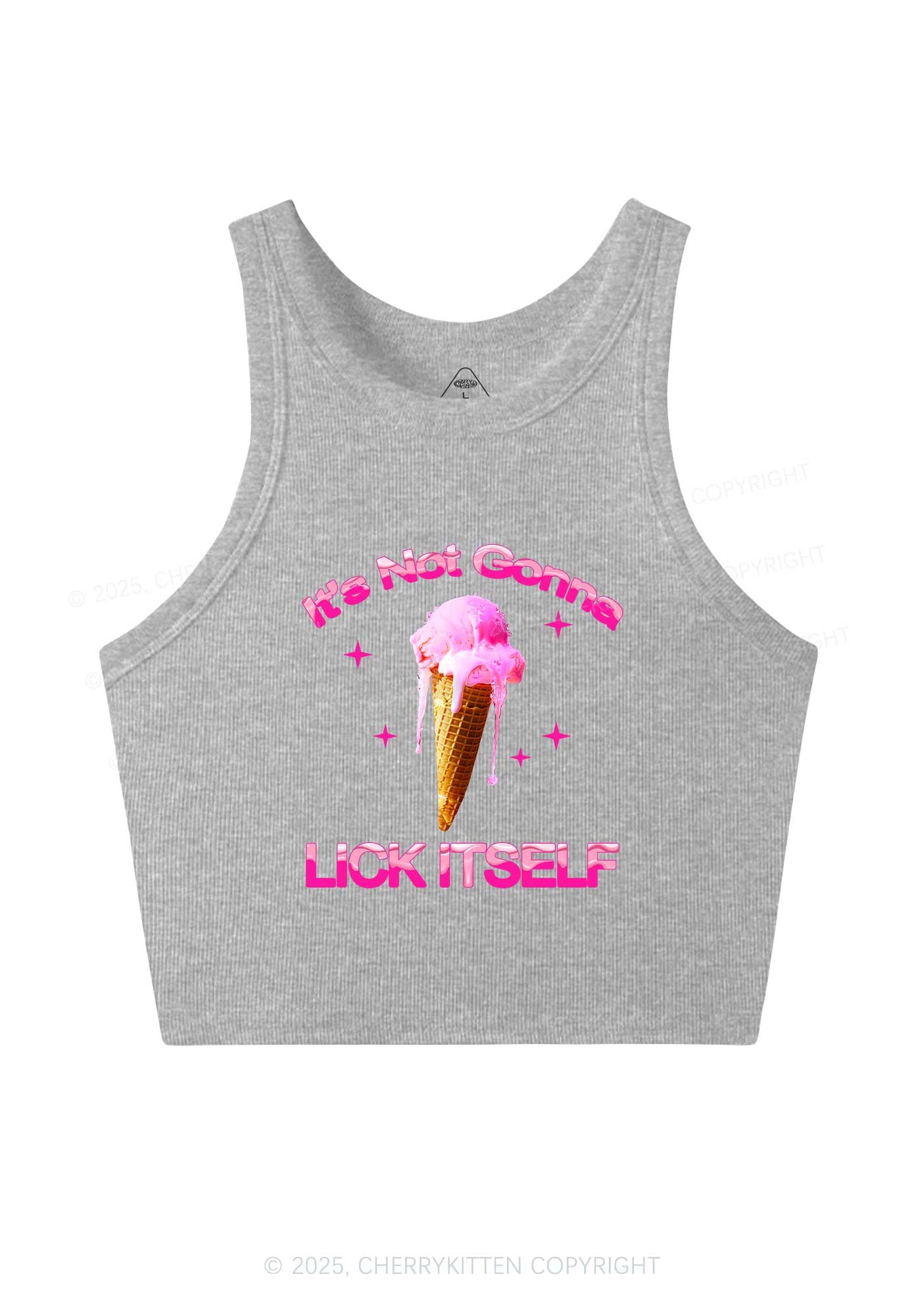 Ice Cream Lick Itself Y2K Crop Tank Top Cherrykitten