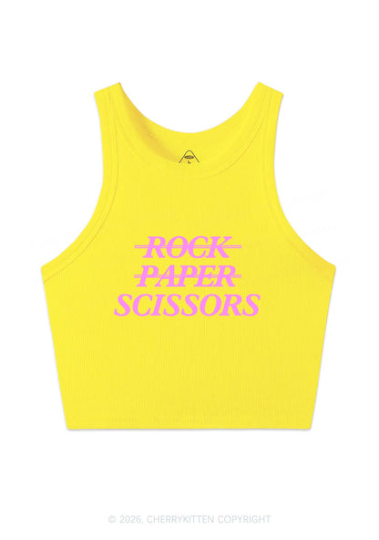 Rock Paper Scissors Pride Y2K Crop Tank Top Cherrykitten