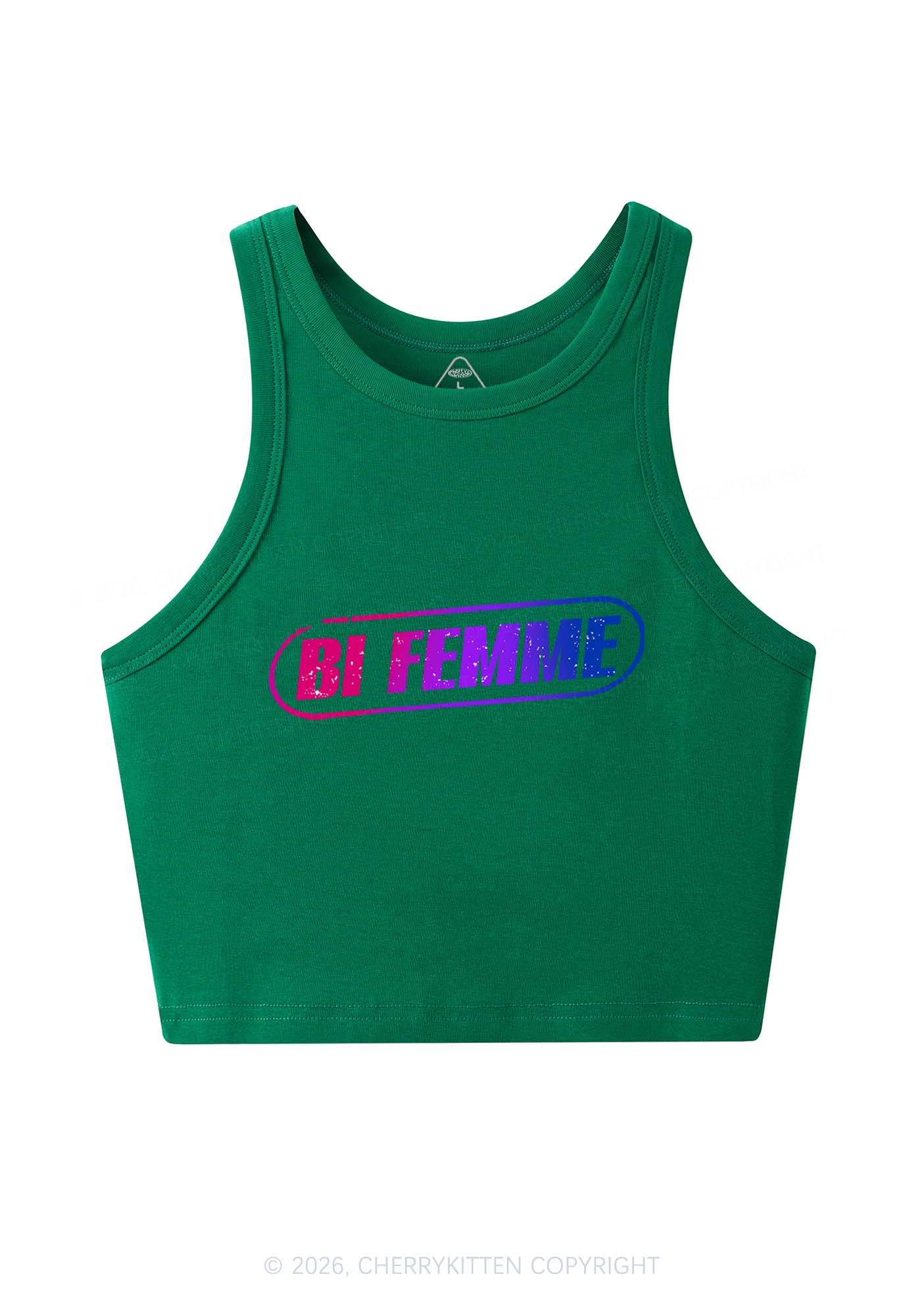 Bi Femme Pride Y2K Crop Tank Top Cherrykitten