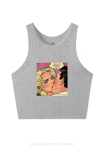 Im Definitely A Lesbian Pride Y2K Crop Tank Top Cherrykitten
